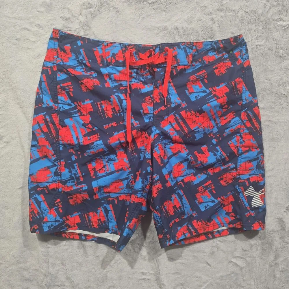 Men's UNDER ARMOUR 38 UA Storm Bergwind Multicolor Swim  Boardshorts Trunks.